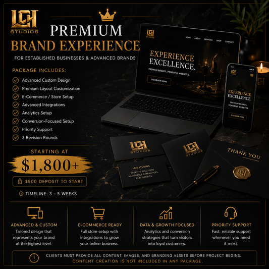 Premium Brand Experience | $500 Deposit