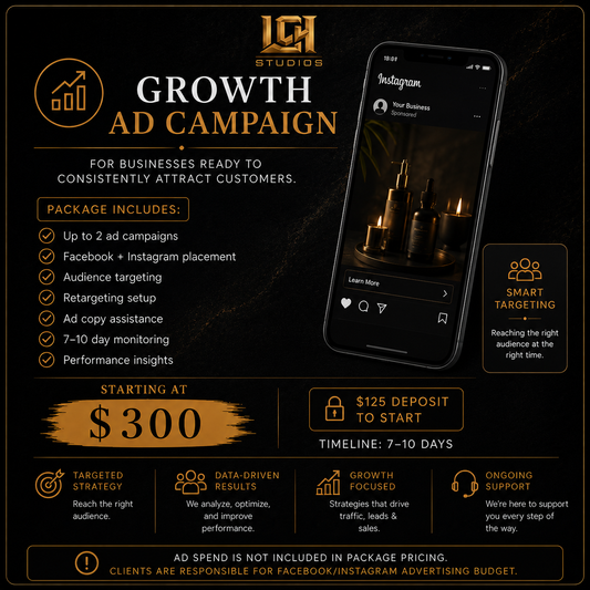 Growth Ad Campaign| $125 Deposit